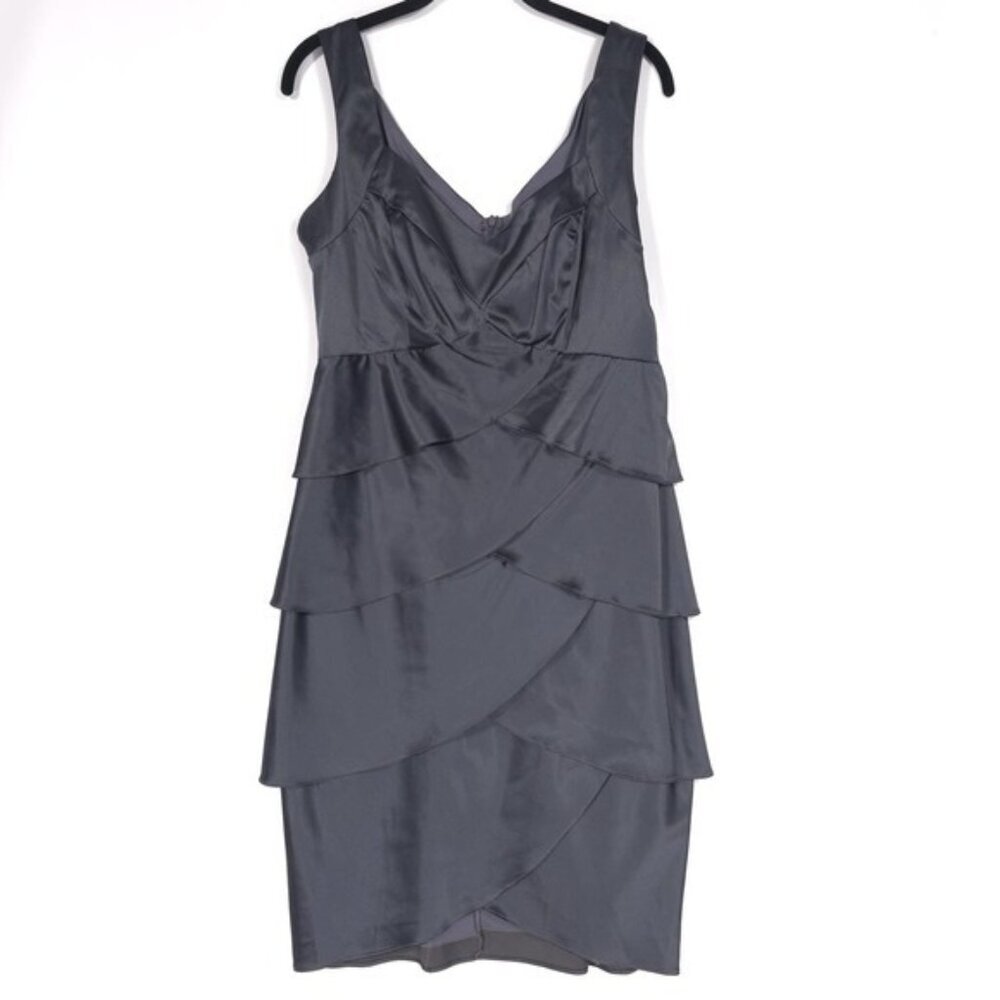 NWT Maria Bonita VTG Dress‎ LARGE USA🇺🇸MADE Satin Shutter Pleat Sheath St.6007
